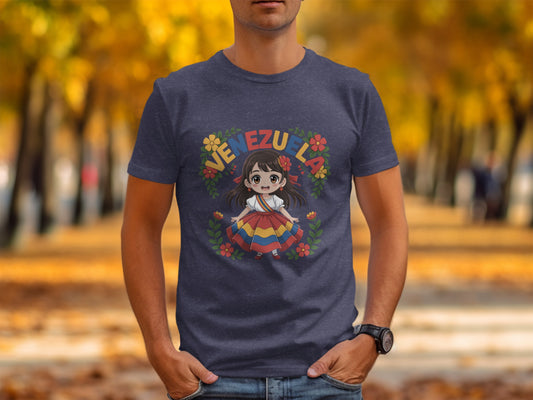 Venezuela Cute Cartoon Character Graphic T-shirt product