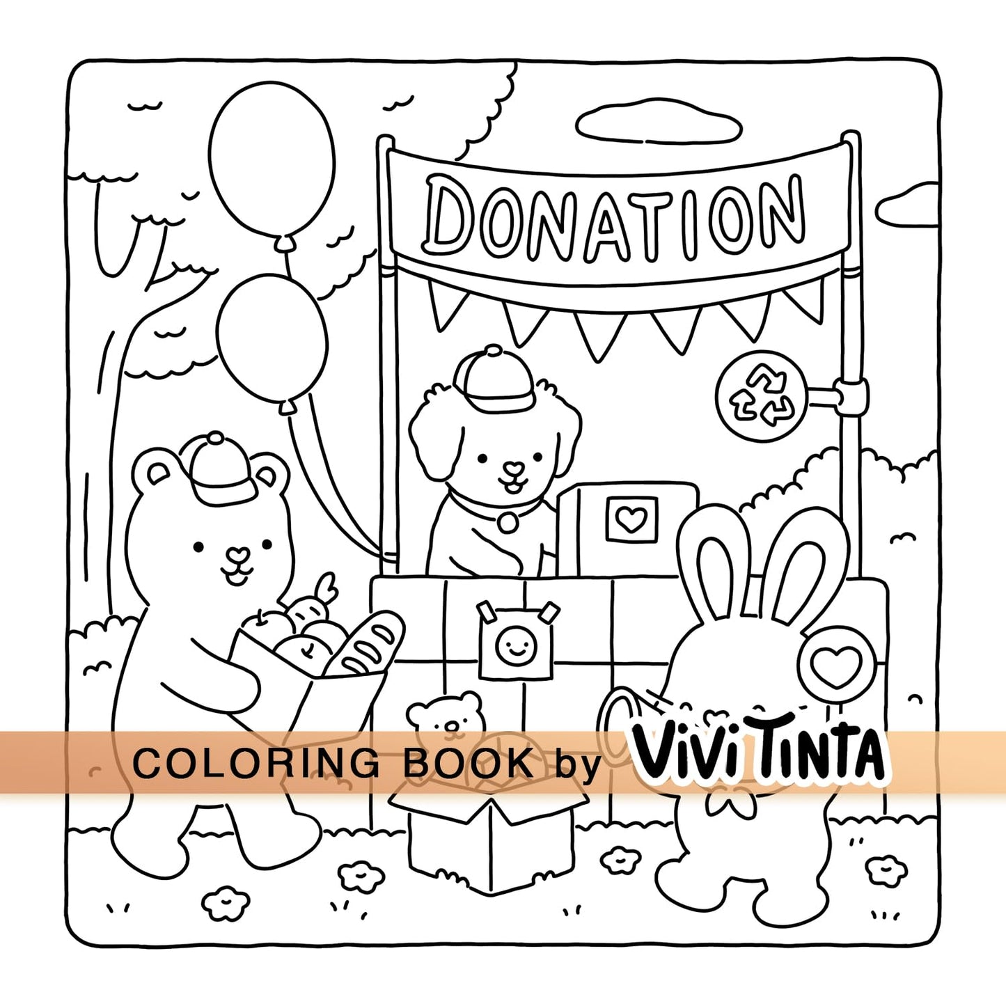 Fuzzy Hygge: Cute and Cozy Coloring Book for Adults & Teens Featuring Adorable Animals Characters for Stress Relief