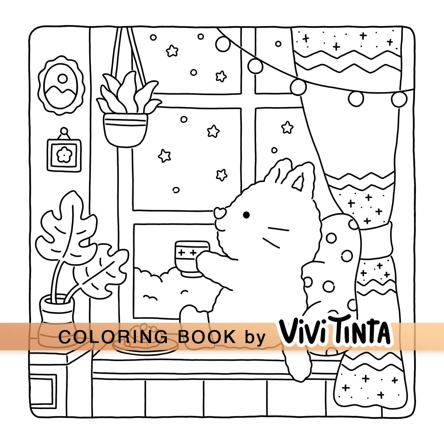 Fuzzy Hygge: Cute and Cozy Coloring Book for Adults & Teens Featuring Adorable Animals Characters for Stress Relief