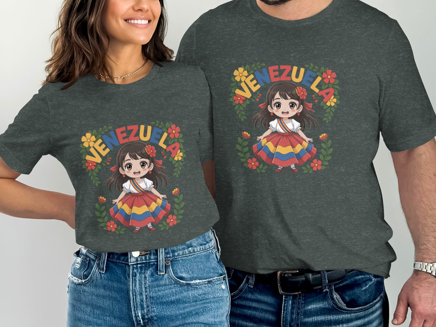 Vibrant Venezuela Chibi Character Design T-Shirt product