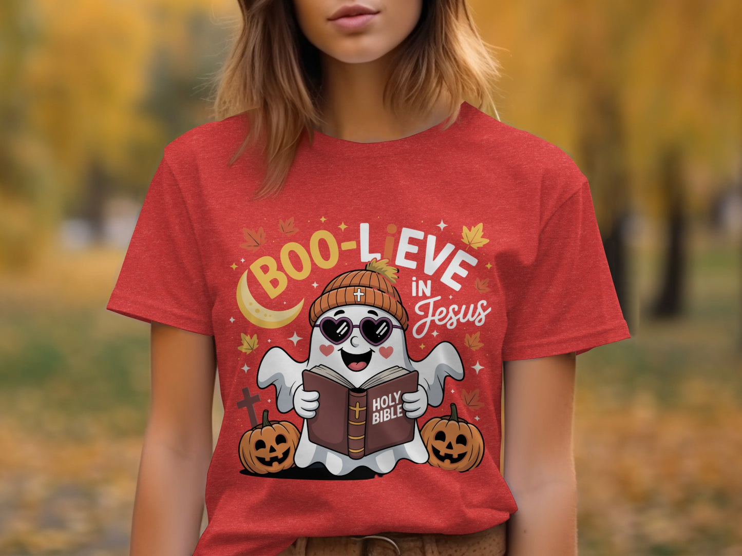 Boo-lieve in Jesus Halloween Graphic Tee product