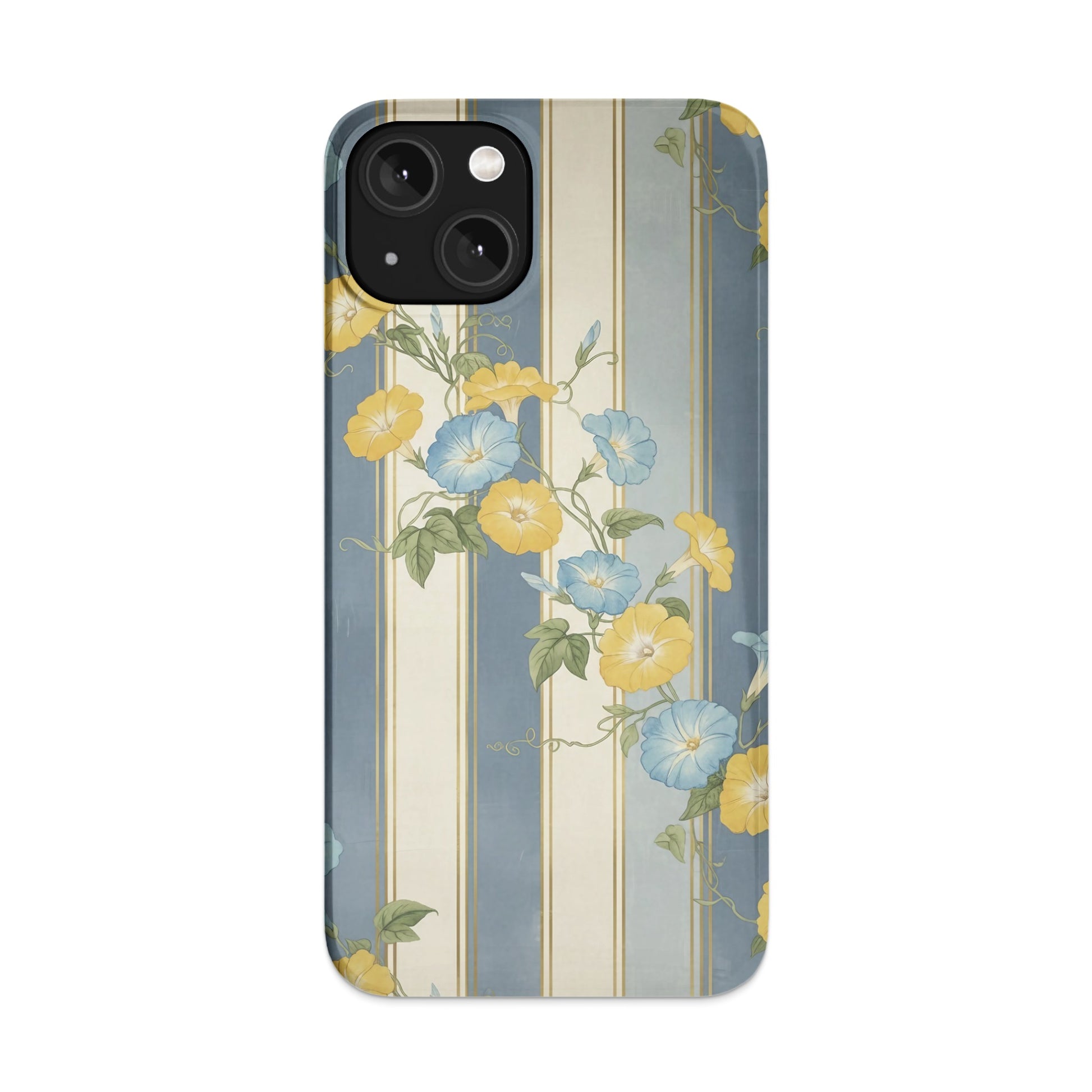 Floral and Stripe Pattern iPhone Case product