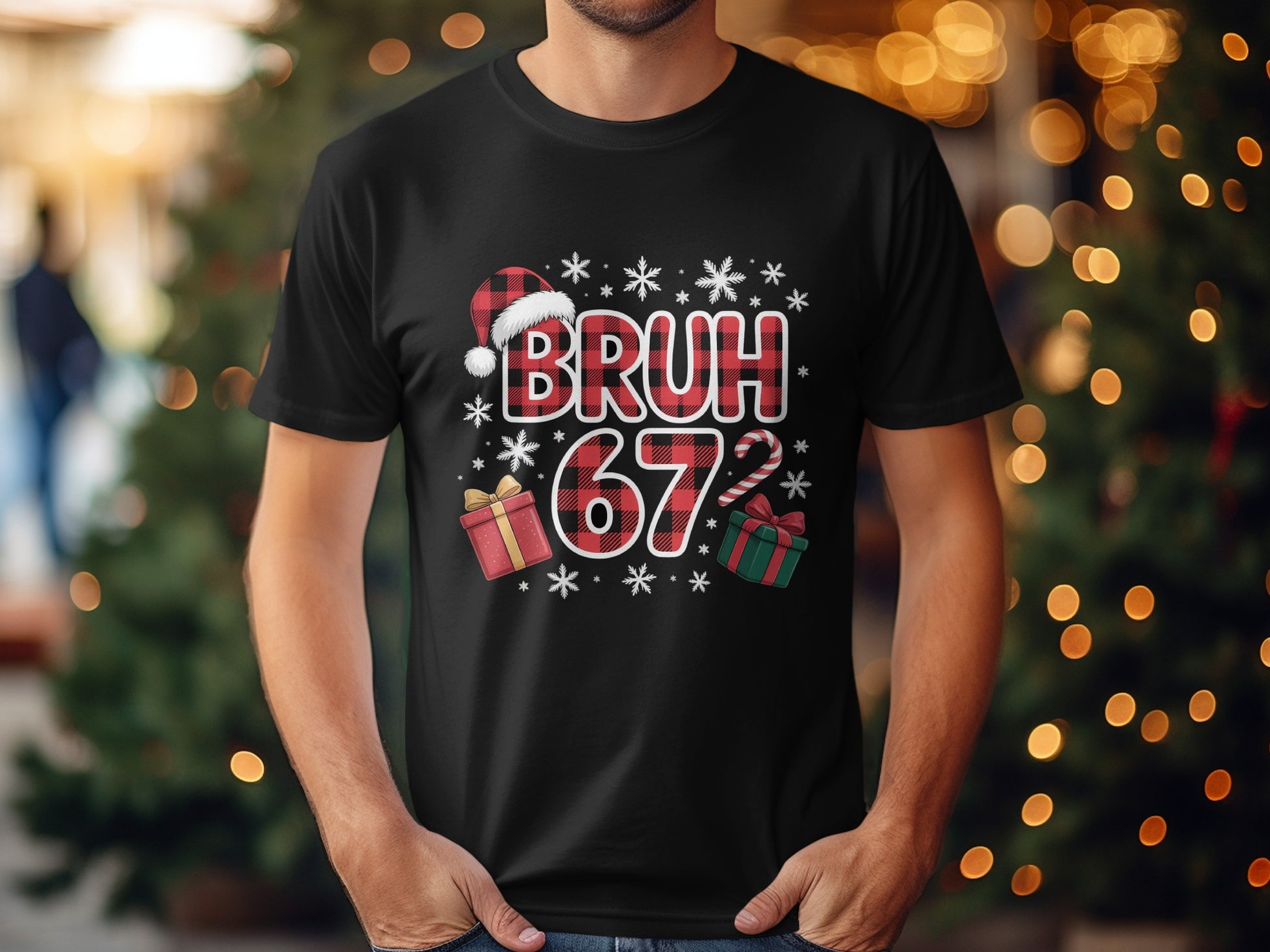 Festive Bruh 67 Holiday Gift Design T-Shirt product type