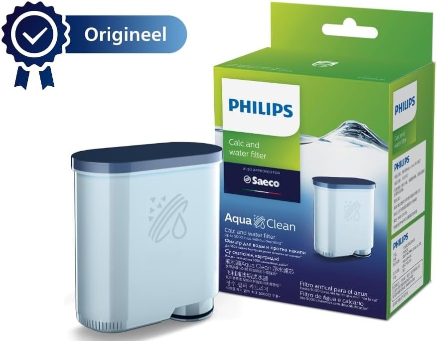 Philips AquaClean kalk- en waterfilter voor espressomachines - voor koffie van hoge kwaliteit en intense smaak, verlengt de levensduur van de machine, Twin pack (CA6903/22)