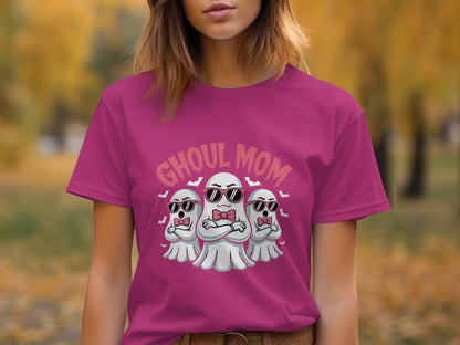 Ghoul Mom Halloween Shirt with Three Cool Ghosts product type