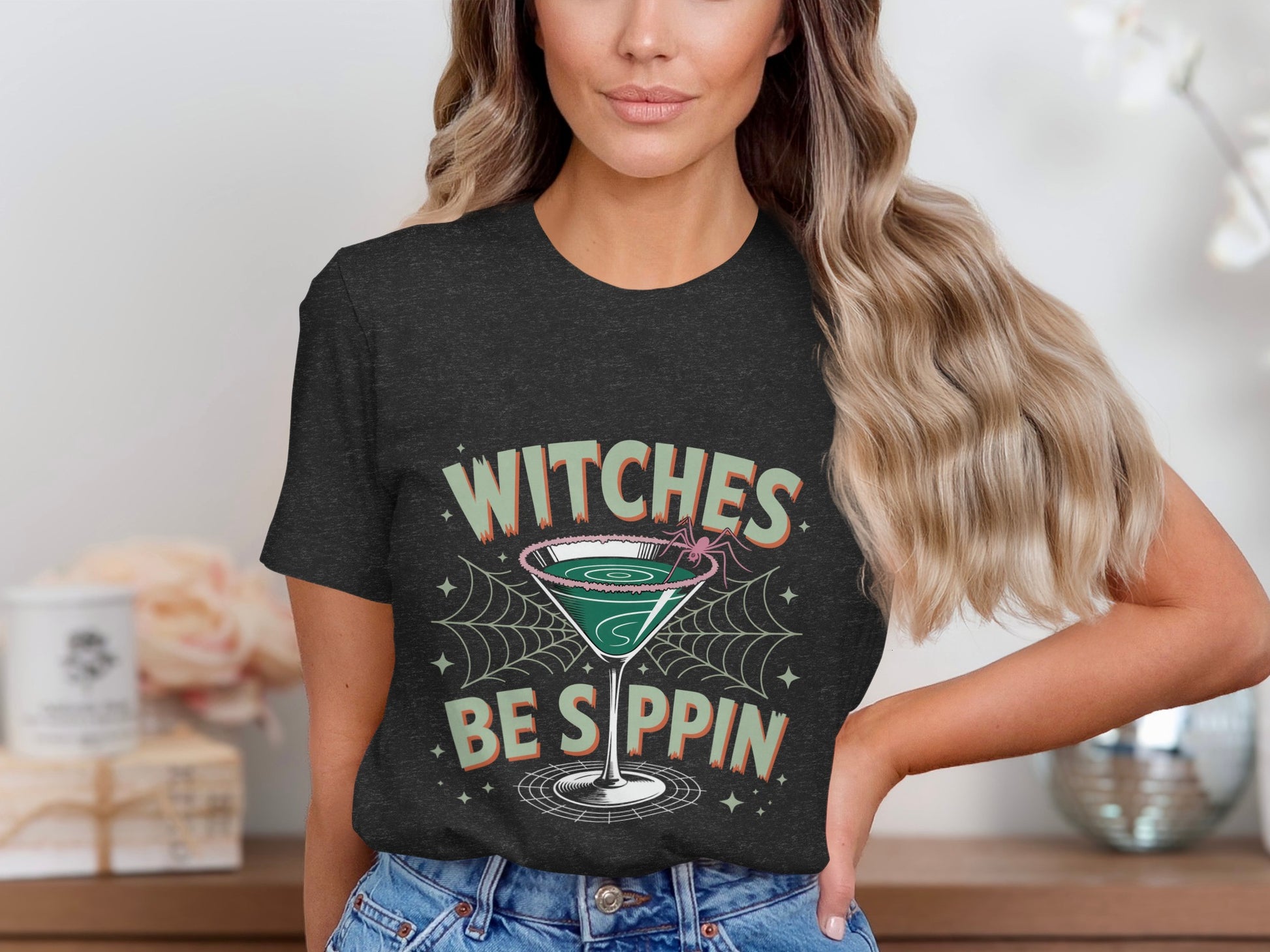 Witches Be Sippin Halloween Graphic Tee product type