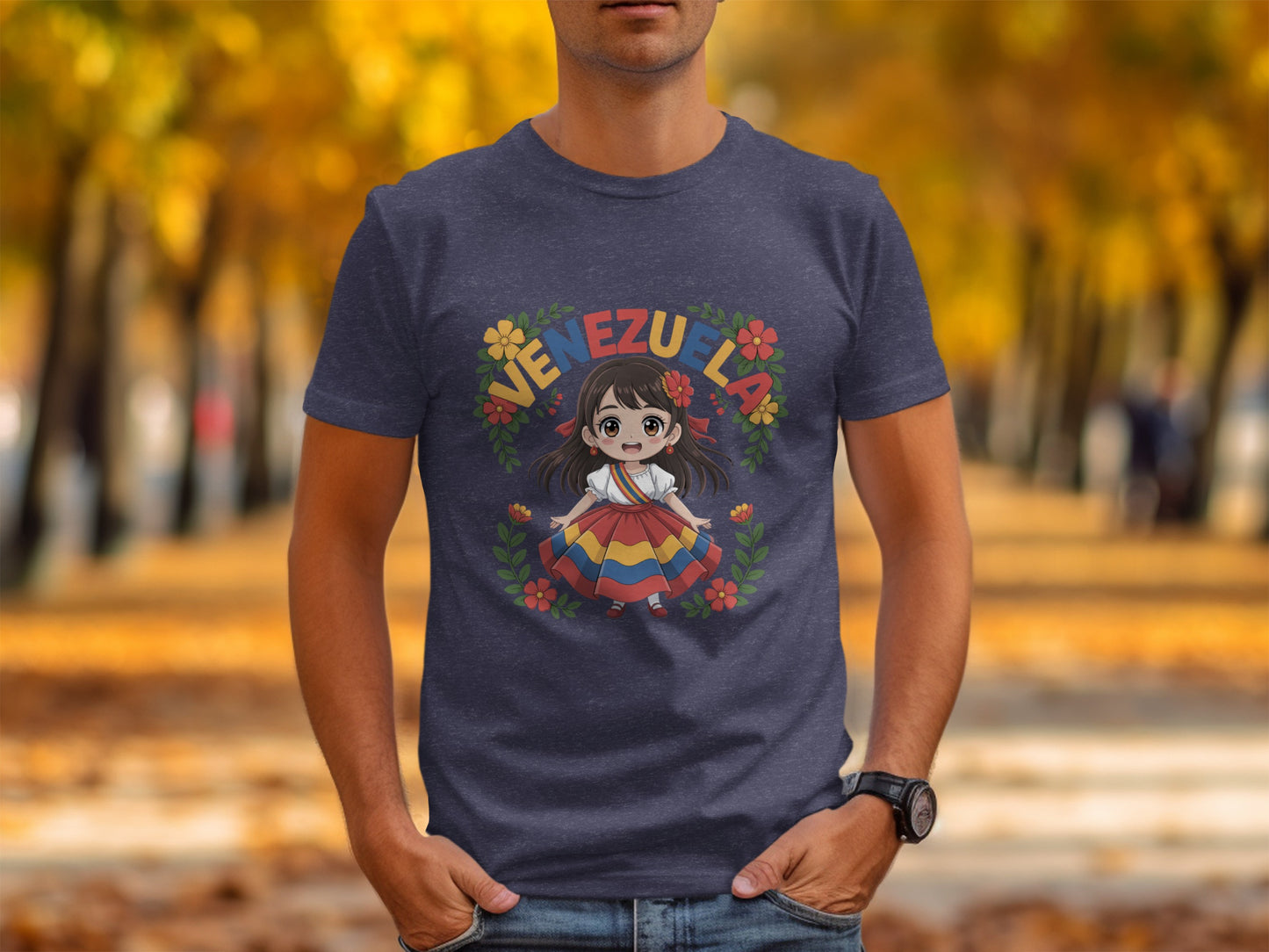 Venezuela Cute Cartoon Character Graphic T-shirt product