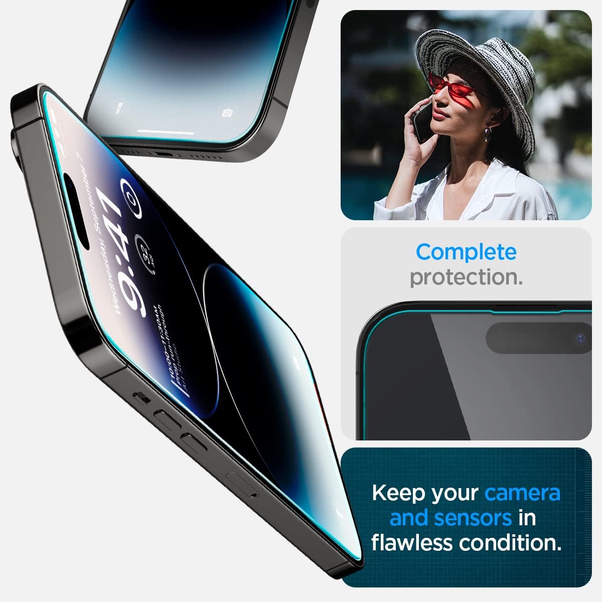 Spigen Glas.tR EZ Fit Screenprotector compatibel met iPhone 17 Pro/17, iPhone 16 Pro, 2 stuks, met sjabloon voor installatie, Case friendly, 9H Gehard Glas
