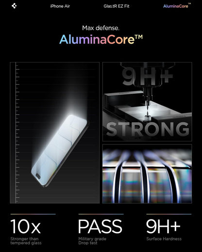 Spigen Glas.tR EZ Fit Screenprotector compatibel met iPhone 17 Pro/17, iPhone 16 Pro, 2 stuks, met sjabloon voor installatie, Case friendly, 9H Gehard Glas