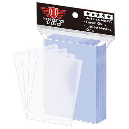 500 Counts Card Sleeves for Trading Cards, Soft Penny Card Sleeves Clear Plastic Card Protectors Fit for Baseball Card, Sports Cards, MTG Game Card Standard Cards