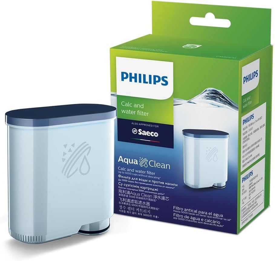 Philips AquaClean kalk- en waterfilter voor espressomachines - voor koffie van hoge kwaliteit en intense smaak, verlengt de levensduur van de machine, Twin pack (CA6903/22)