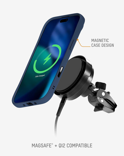 Mous voor iPhone 17 Case, Camera Bedieningsknop, Compatibel met Qi2 MagSafe - Limitless - Schokbestendig Magnetische Hoesje, Marineblauw