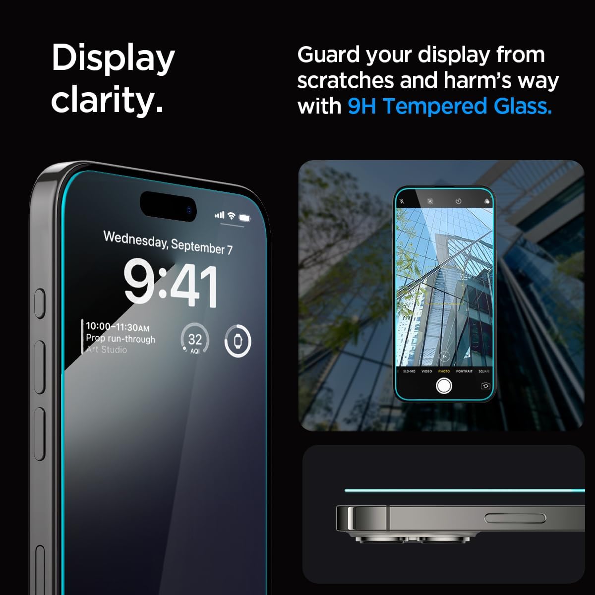 Spigen Glas.tR EZ Fit Screenprotector compatibel met iPhone 17 Pro/17, iPhone 16 Pro, 2 stuks, met sjabloon voor installatie, Case friendly, 9H Gehard Glas