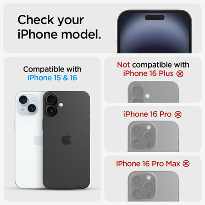 Spigen Glas.tR EZ Fit Screenprotector compatibel met iPhone 17 Pro/17, iPhone 16 Pro, 2 stuks, met sjabloon voor installatie, Case friendly, 9H Gehard Glas