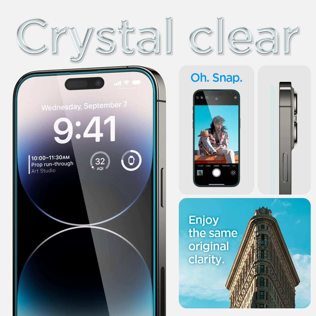 Spigen Glas.tR EZ Fit Screenprotector compatibel met iPhone 17 Pro/17, iPhone 16 Pro, 2 stuks, met sjabloon voor installatie, Case friendly, 9H Gehard Glas