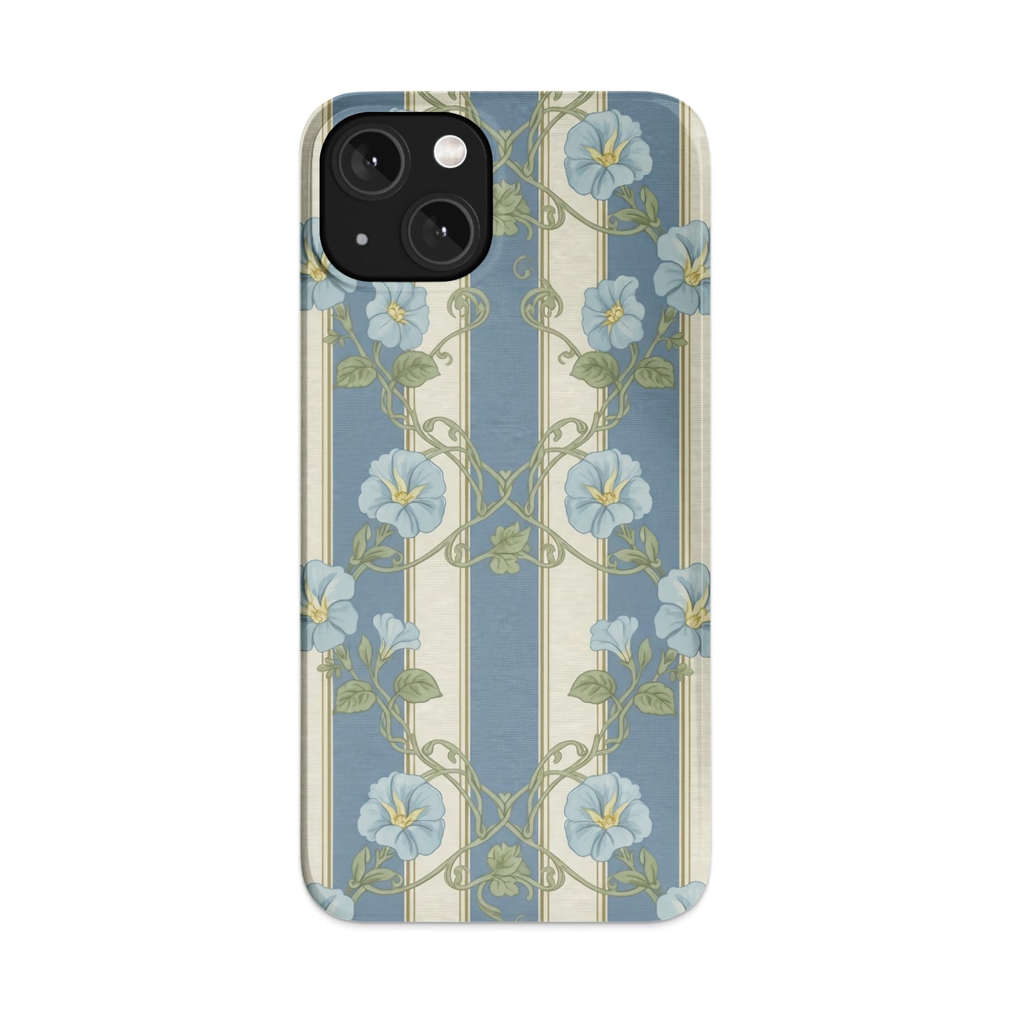 Blue Floral Vintage Striped Design Phone Case product