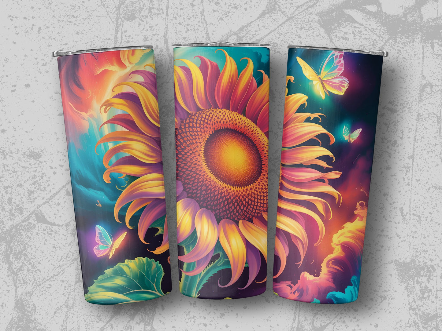 Colorful Sunflower and Butterflies Design product
