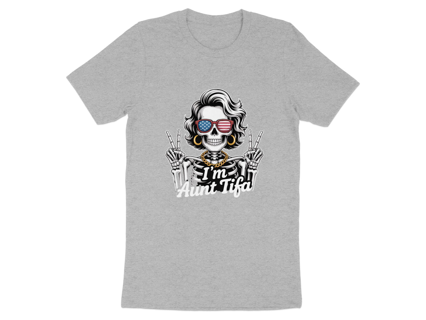 I'm Aunt Tifa American Flag Sunglasses T-Shirt product