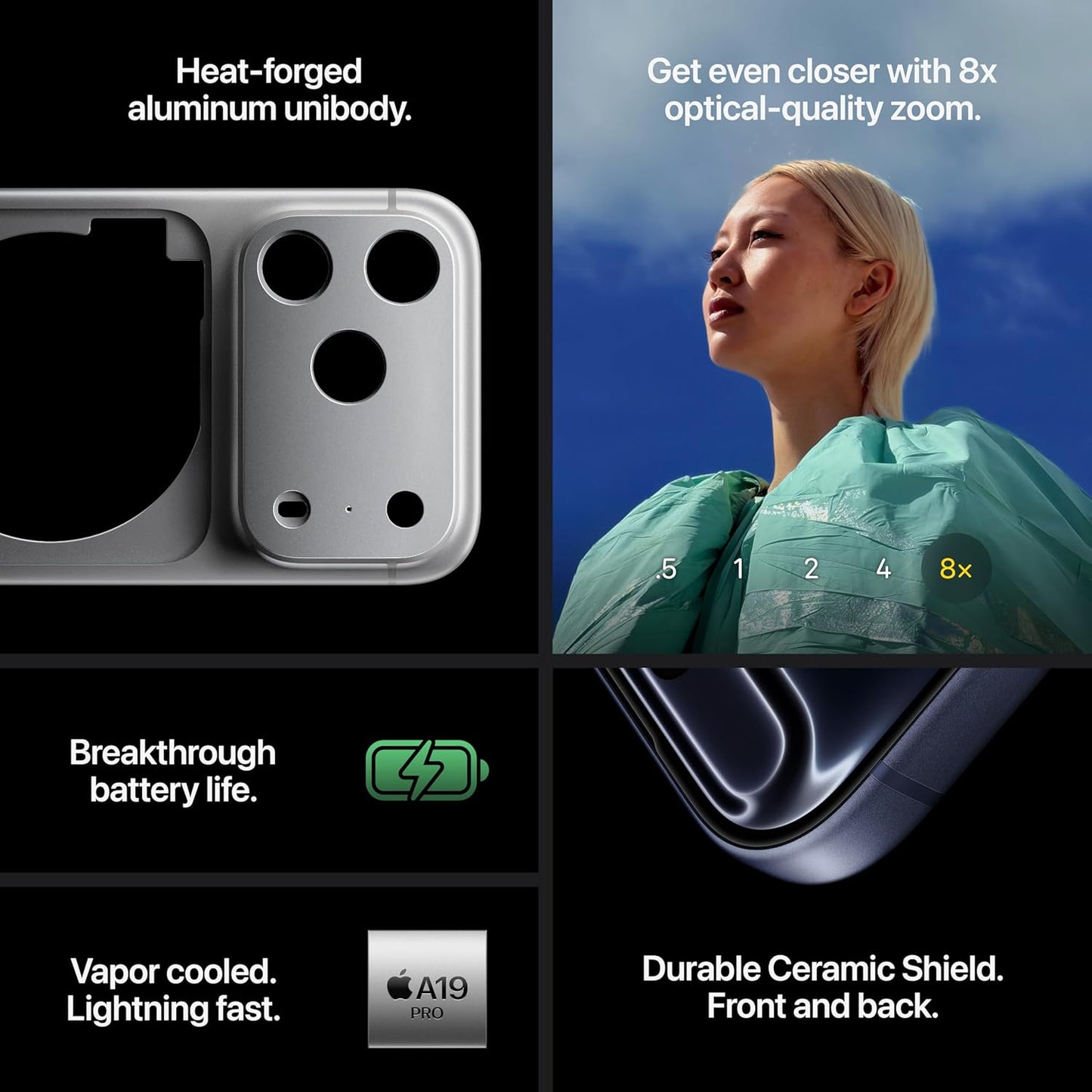 Apple iPhone 17 Pro 256GB: 6.3‑inch display with ProMotion up to 120Hz, A19 Pro chip, breakthrough battery life, Pro Fusion camera system, Center Stage front camera; Deep Blue