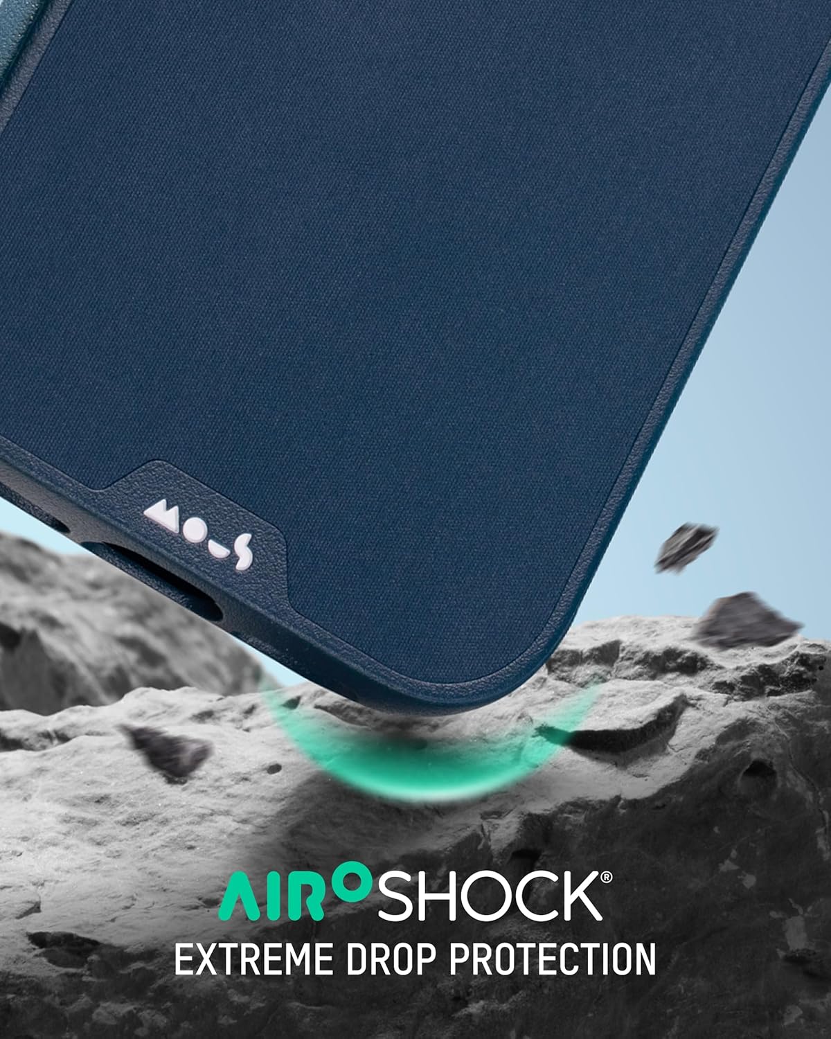 Mous voor iPhone 17 Case, Camera Bedieningsknop, Compatibel met Qi2 MagSafe - Limitless - Schokbestendig Magnetische Hoesje, Marineblauw