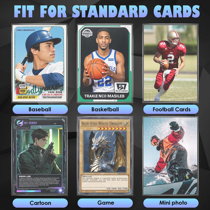 500 Counts Card Sleeves for Trading Cards, Soft Penny Card Sleeves Clear Plastic Card Protectors Fit for Baseball Card, Sports Cards, MTG Game Card Standard Cards