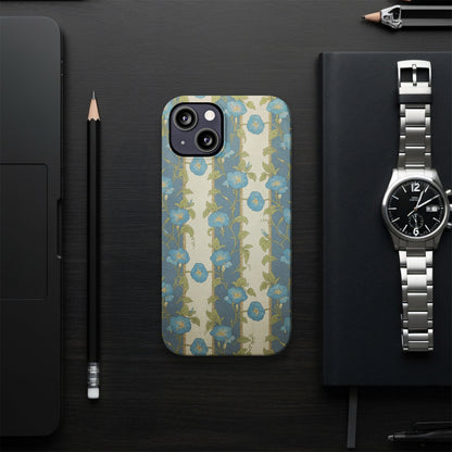 Stylish Blue Floral Pattern iPhone Case product