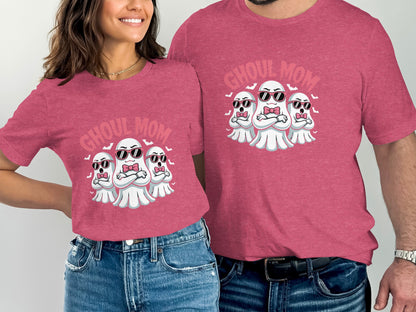Ghoul Mom Halloween Graphic Pink Couple Shirts product