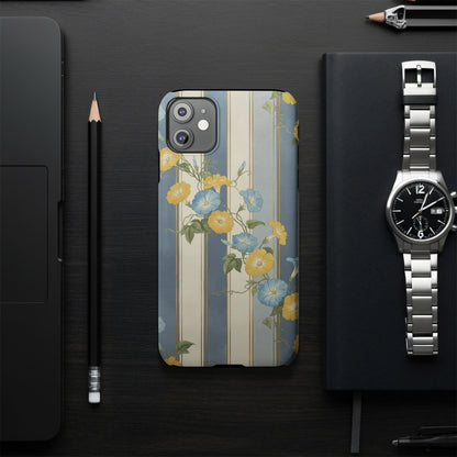 Elegant Floral Striped Design Protective Phone Case product