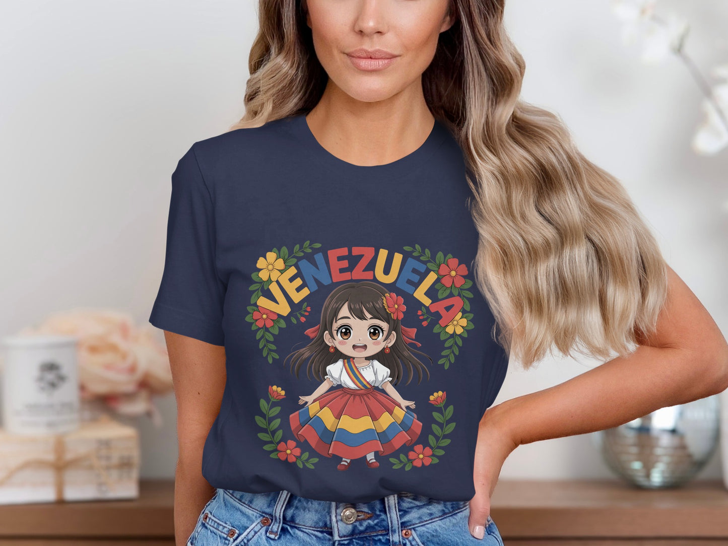 Cute Venezuelan Chibi Character T-shirt Fashion product