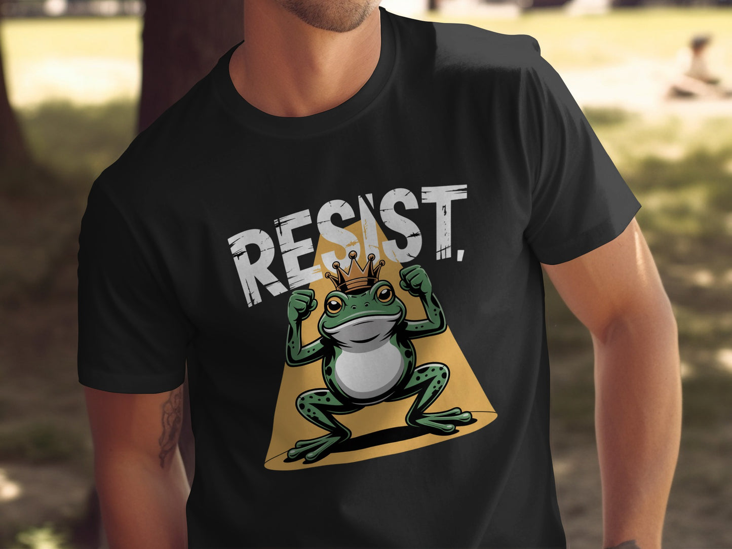 Resist Frog with Crown Graphic T-shirt product type
