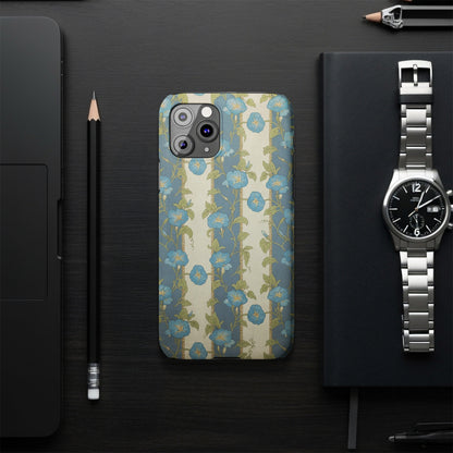 Floral Patterned Blue and Green iPhone Case product