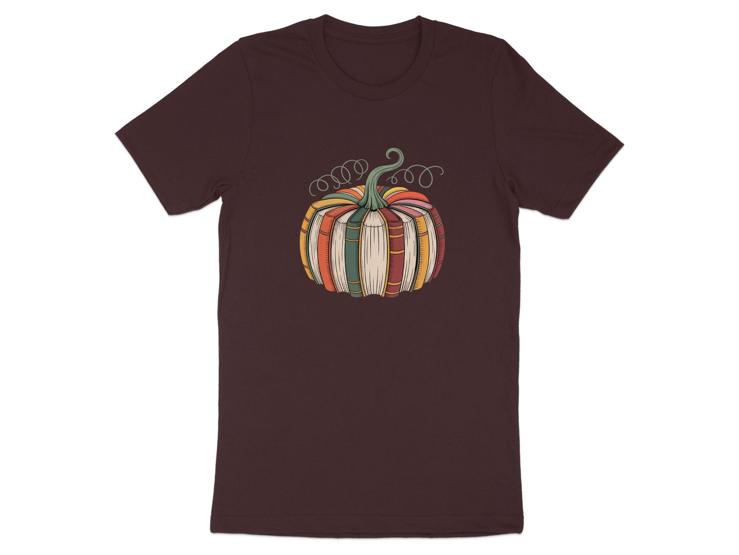 Book Pumpkin Illustration Readers Autumn Season T-Shirt