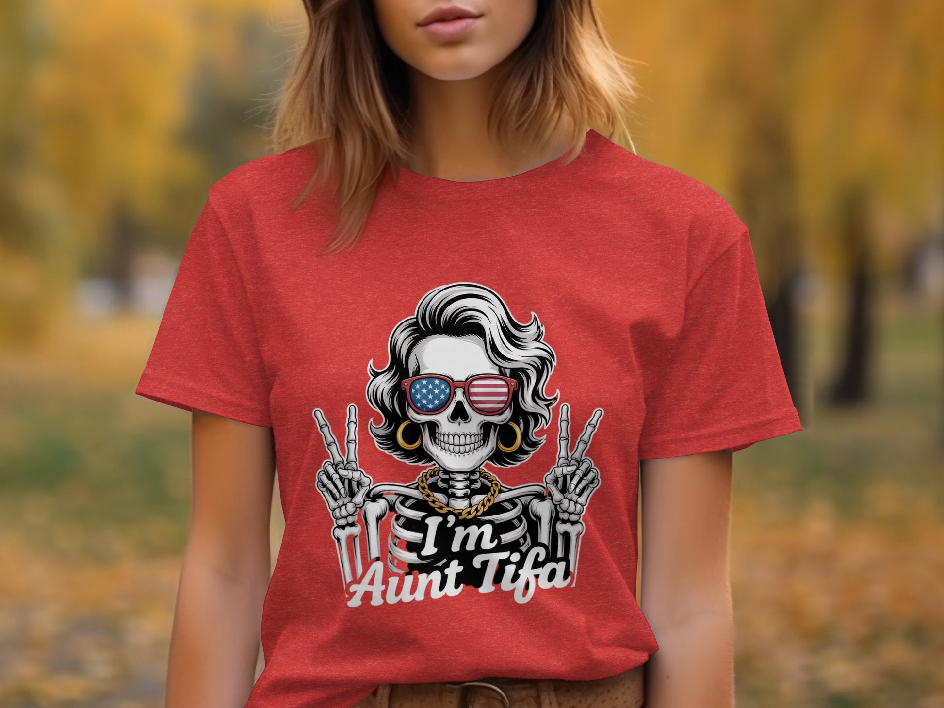 I'm Aunt Tifa Skull Graphic Women's T-Shirt product type
