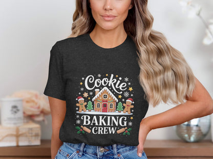 Cookie Baking Crew Gingerbread House Tshirt Product