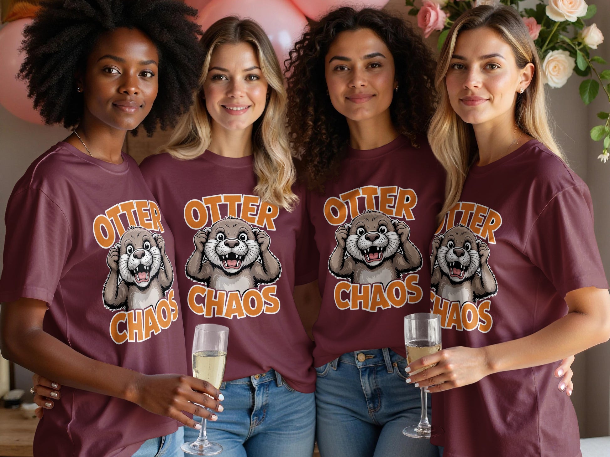 Otter Chaos Graphic Cute Animal Lover Tee product type