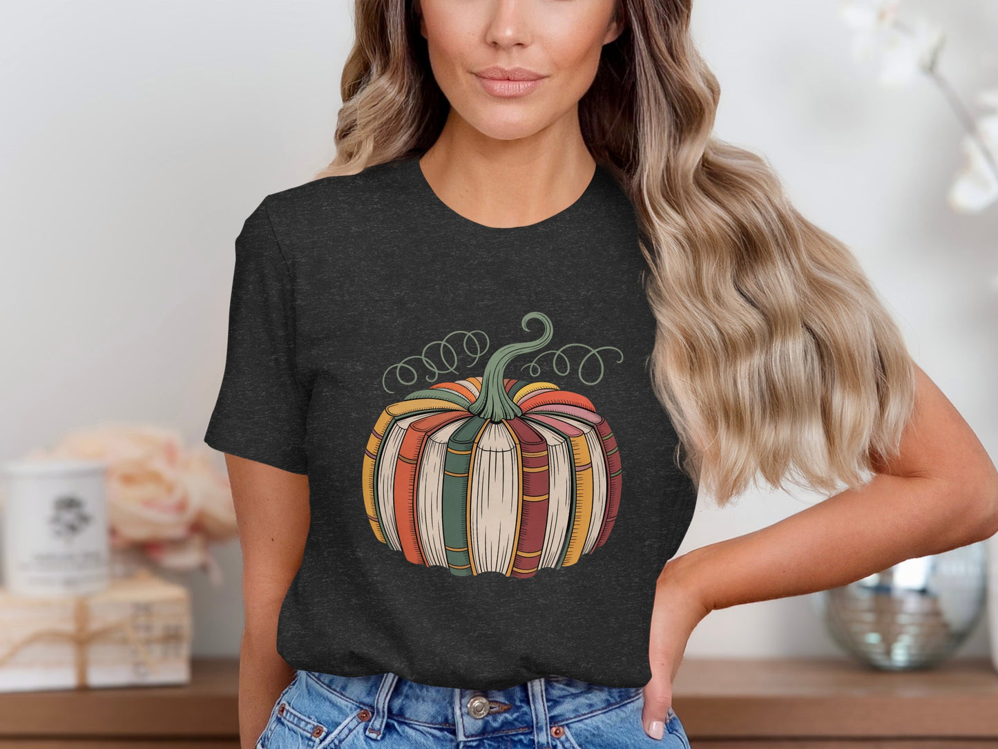 Colorful Pumpkin Graphic Design T-shirt product type