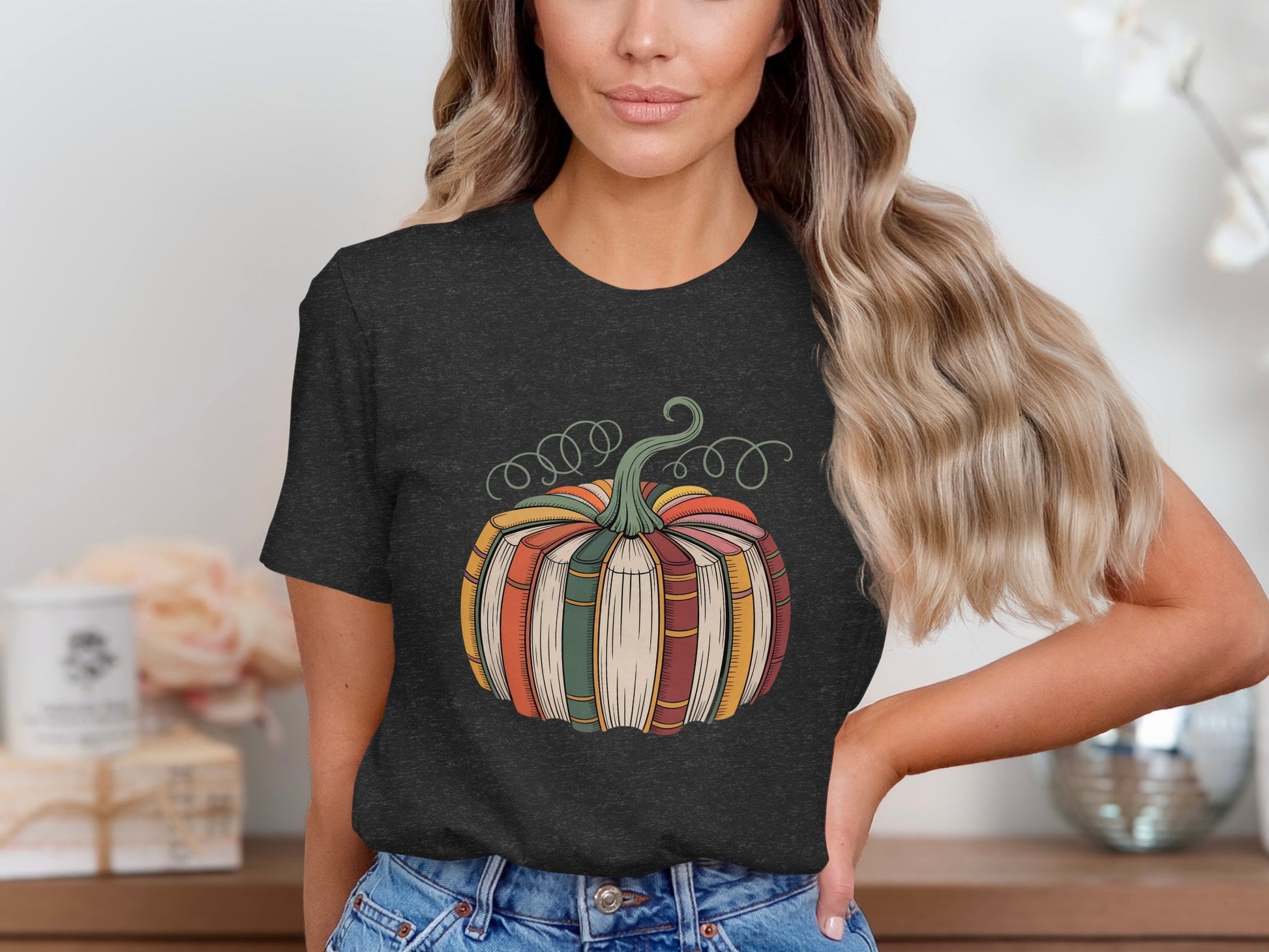 Colorful Pumpkin Graphic Design T-shirt product type
