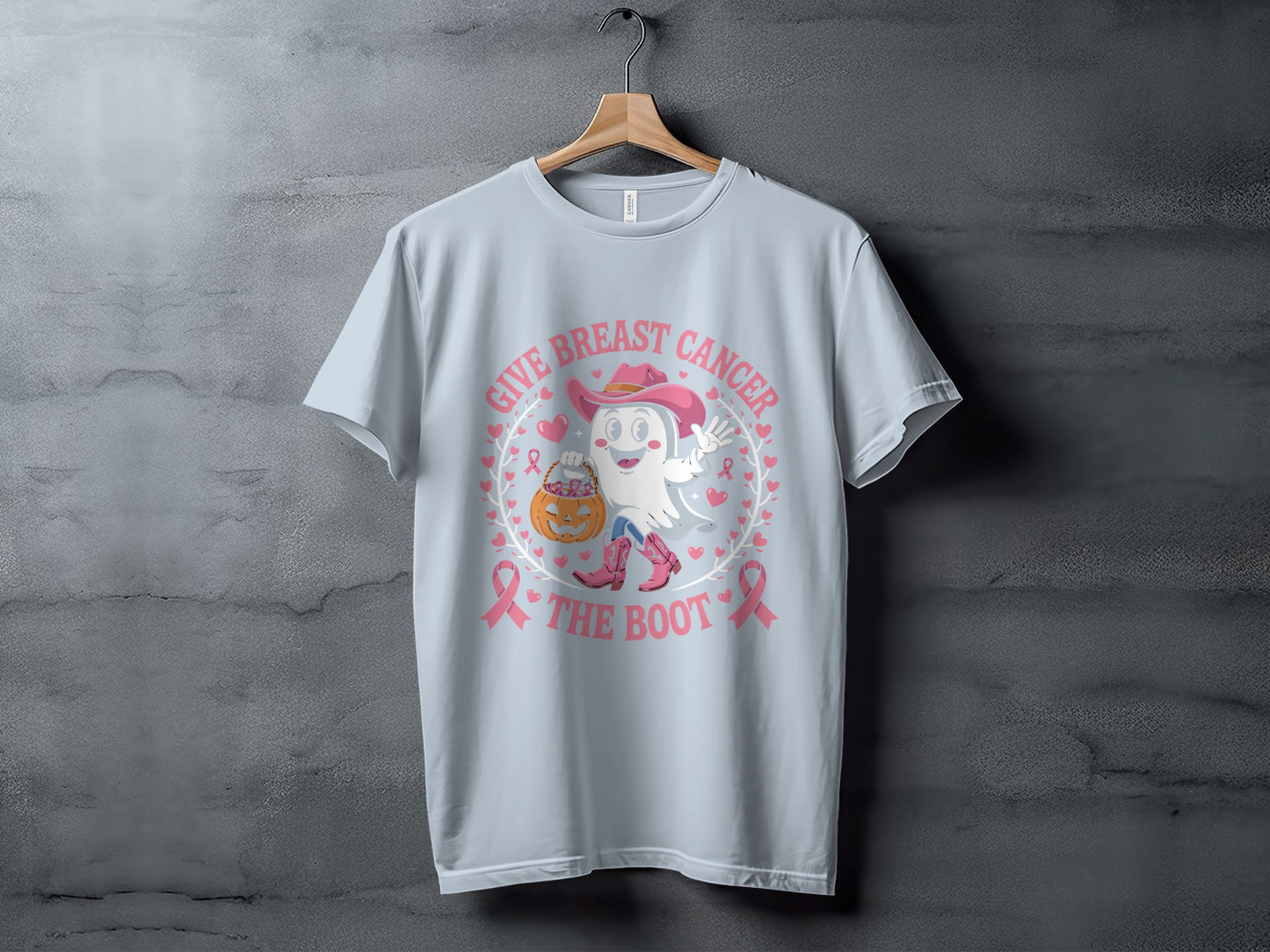 Give Breast Cancer The Boot Funny T-shirt product