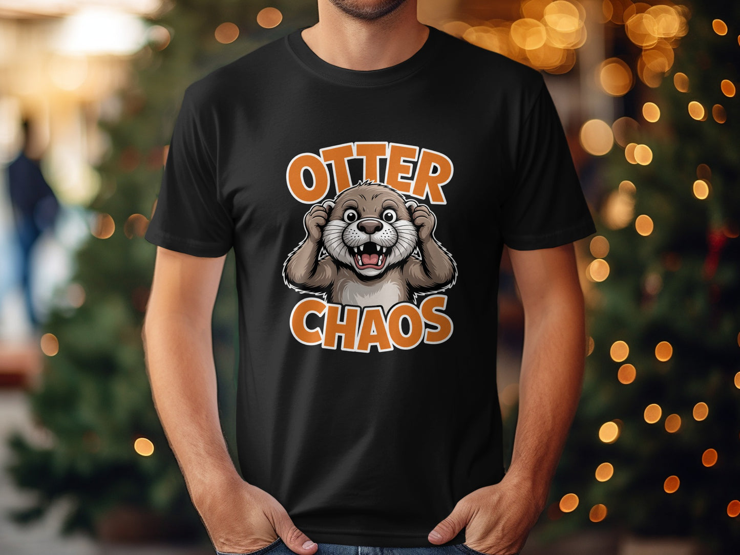 Otter Chaos Funny Graphic Tee Shirt Humorous product type