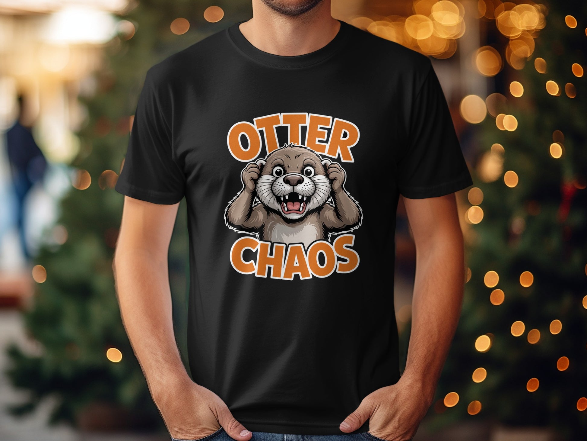 Otter Chaos Funny Graphic Tee Shirt Humorous product type