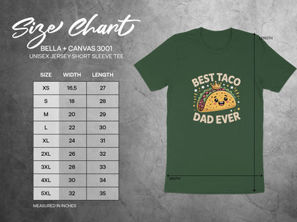 Best Taco Dad Ever Graphic Unisex Jersey Short Sleeve Tee product type