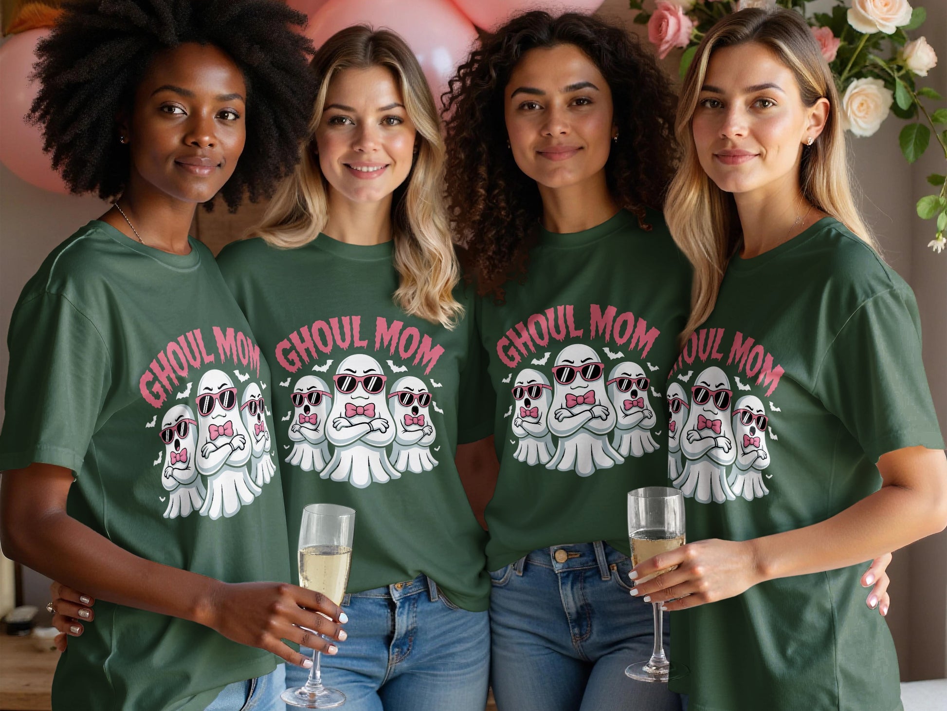 Ghoul Mom Graphic Print Green T-shirt product