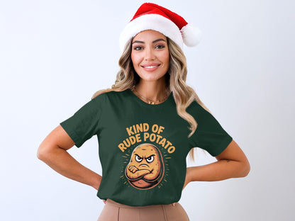 Kind of Rude Potato with Santa Hat Shirt product