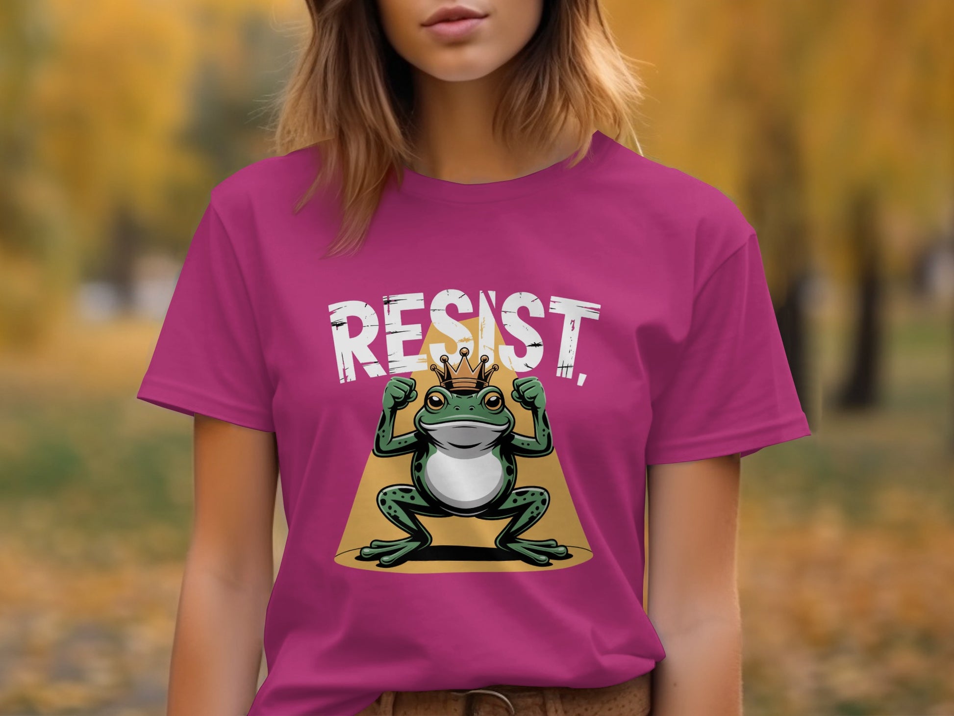 Unique Resist Frog with Crown Graphic T-shirt product type